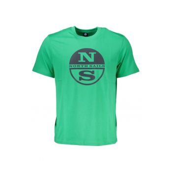 Tricou barbati - cu imprimeu cu logo - Regular fit -  Verde deschis