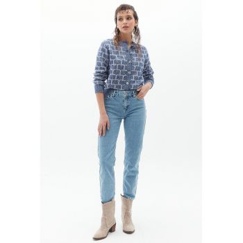 Blugi crop mom fit
