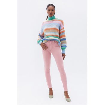 Blugi skinny cu talie inalta