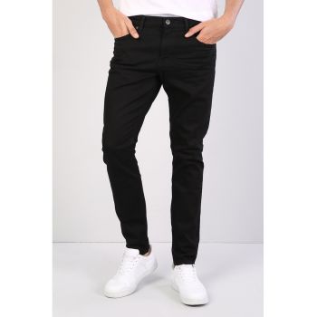 Blugi slim fit cu model cu 5 buzunare 2