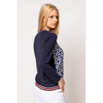 Bluza din amestec de modal cu model Carrel