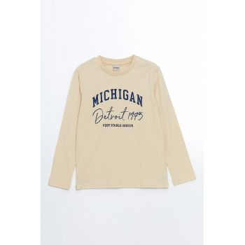 Bluza din bumbac cu design text