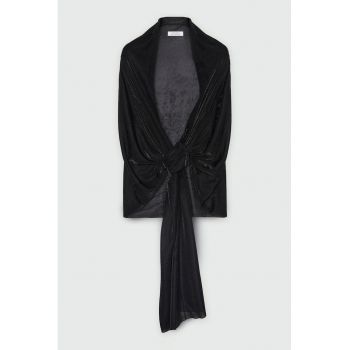 Bluza din lurex cu decolteu in V