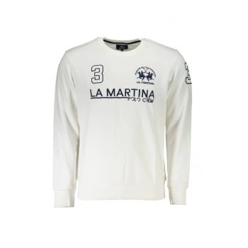 Bluza sport cu imprimeu logo  Alb
