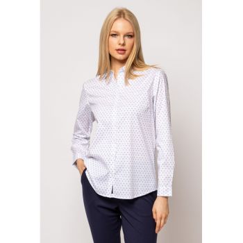 Camasa regular fit cu guler ascutit