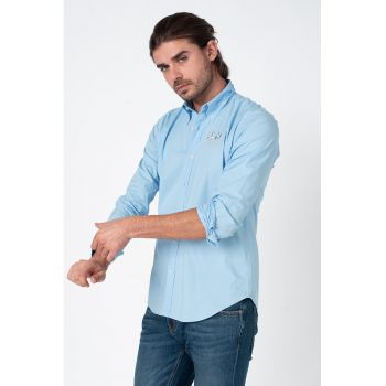 Camasa regular fit cu logo brodat