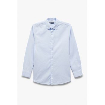 Camasa slim fit cu guler ascutit
