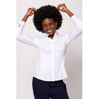 Camasa slim fit din amestec de bumbac Rita