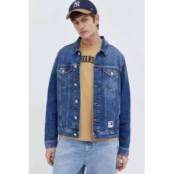 Jacheta din denim cu aspect decolorat de firma originala