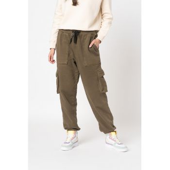 Pantaloni sport cargo cu snur de ajustare