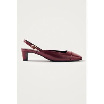 Pantofi slingback de piele Lindy