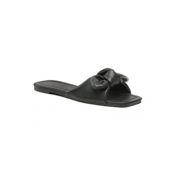 Papuci flip-flop dama -  302055135 - Piele ecologica - Negru