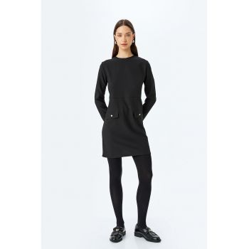 Rochie mini uni cu decolteu la baza gatului