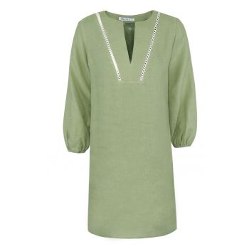 Rochie-tunica lejera - din canepa - Kaki