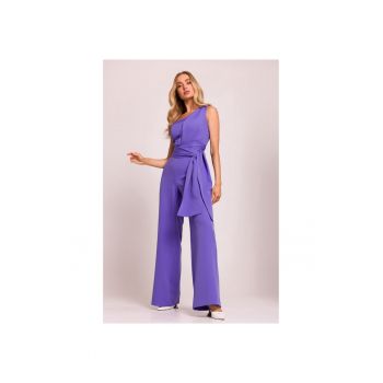 Salopeta pe un umar cu panglici legate -  Violet deschis -