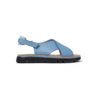 Sandale de piele si piele intoarsa Oruga