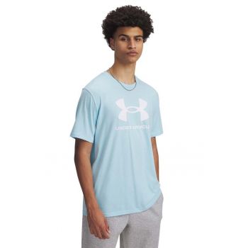 Tricou din amestec de bumbac cu imprimeu logo pentru fitness