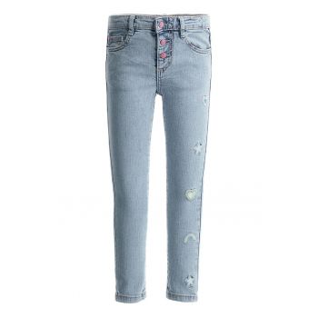 Blugi slim fit cu nasturi