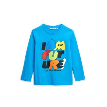 Bluza cu text contrastant