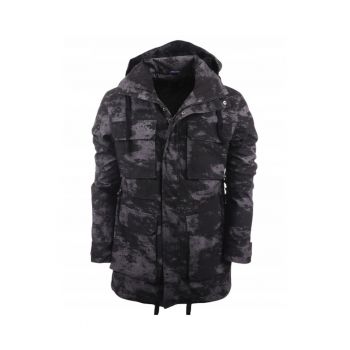 Jacheta Softshell cu gluga -  Poliester/Bumbac - Negru/Gri