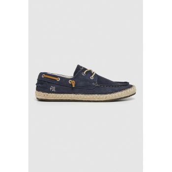 Pantofi boat de piele intoarsa