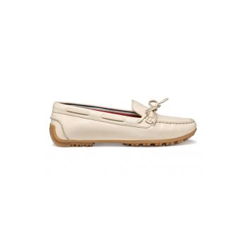 Pantofi loafer de piele cu funda
