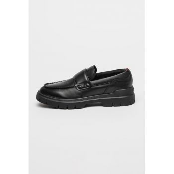 Pantofi loafer din piele cu model uni Ryan