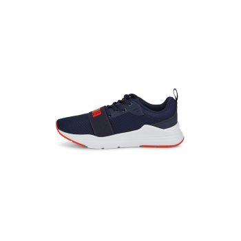 Pantofi sport de plasa cu logo supradimensionat Wired