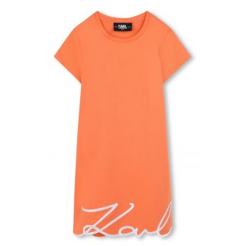 Rochie din bumbac cu logo
