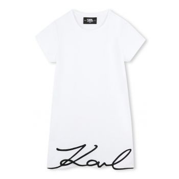 Rochie din bumbac cu logo