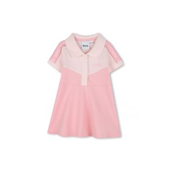 Rochie evazata cu model colorblock