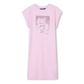 Rochie-tricou din amestec de modal cu imprimeu