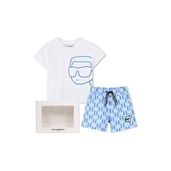 Set de pantaloni scurti si tricou cu imprimeu - 2 Piese