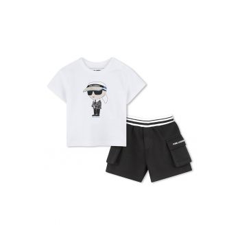 Set de pantaloni scurti si tricou din amestec de bumbac- 2 Piese