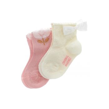 Set de sosete cu detaliu cu funda - 2 perechi