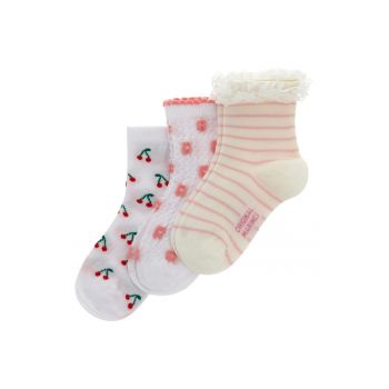 Set de sosete din amestec de bumbac cu model - 3 perechi