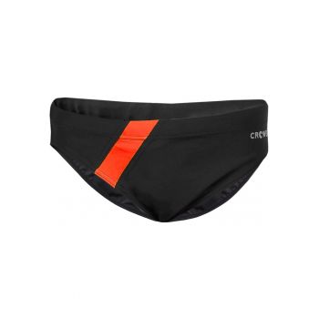 Slip de inot pentru copii -  Poliester - Negru/Rosu - 158cm