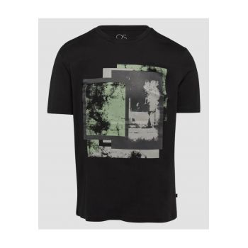 Tricou barbati cu imprimeu abstract in partea din fata - Q/S by s.Oliver