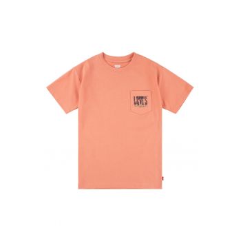 Tricou cu decolteu la baza gatului si imprimeu pe partea din spate