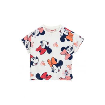 Tricou cu imprimeu si decolteu rotund