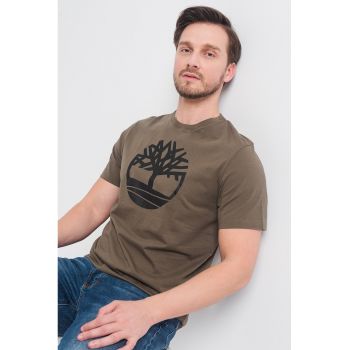 Tricou de bumbac cu logo Kennebec River Tree