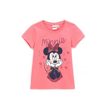 Tricou din amestec de bumbac cu imprimeu cu Minnie Mouse