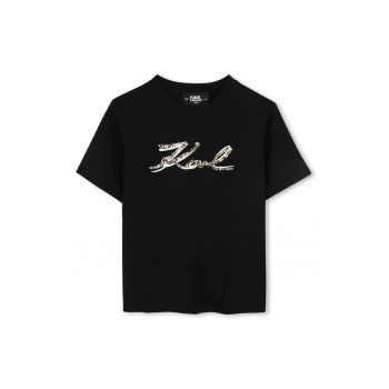 Tricou din amestec de modal cu imprimeu logo