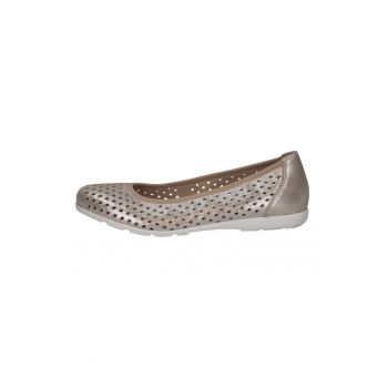 Balerini de piele cu design perforat