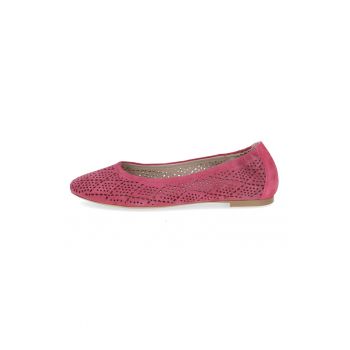 Balerini de piele cu design perforat