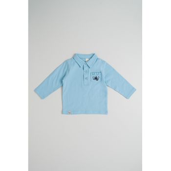 Bluza polo cu model uni