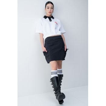 Fusta mini cu buzunare laterale aplicate