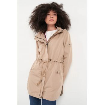 Lee Cooper - Jacheta cu cordon in talie si gluga