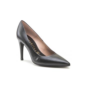 Pantofi cu toc -  302284771 - Piele naturala - Negru