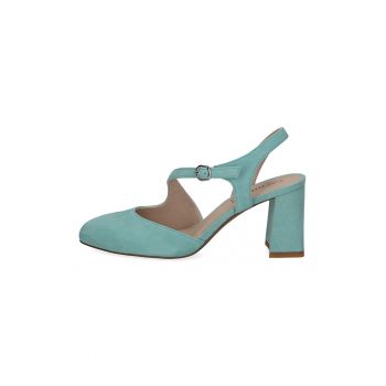 Pantofi de piele cu toc masiv